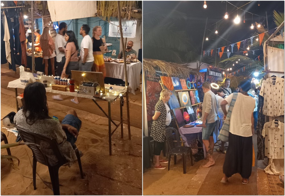 Night market Ashvem beach