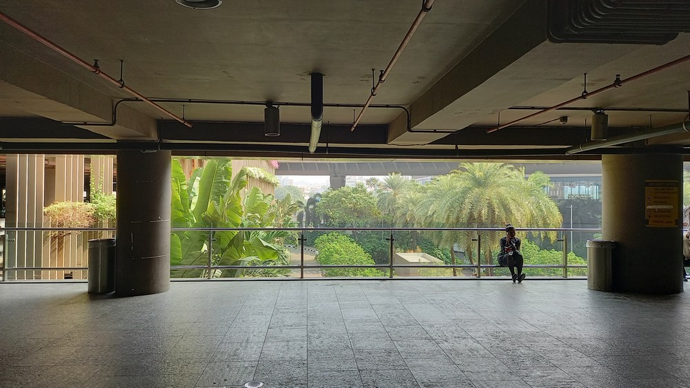 Smoking area at the Mumbai airport