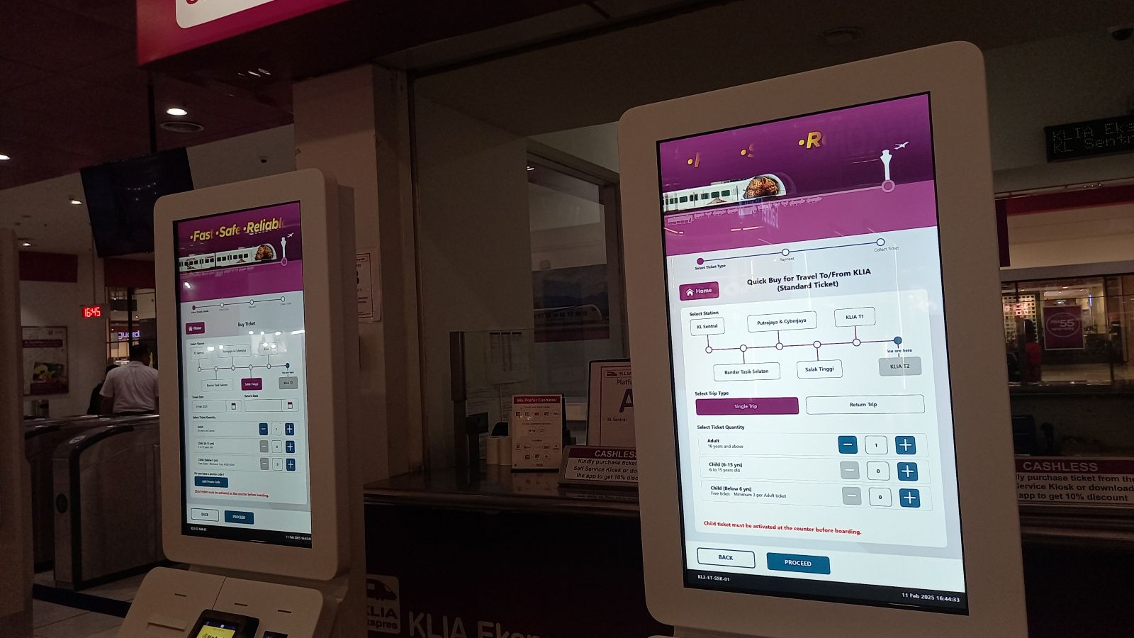 KLIA Express ticket machine