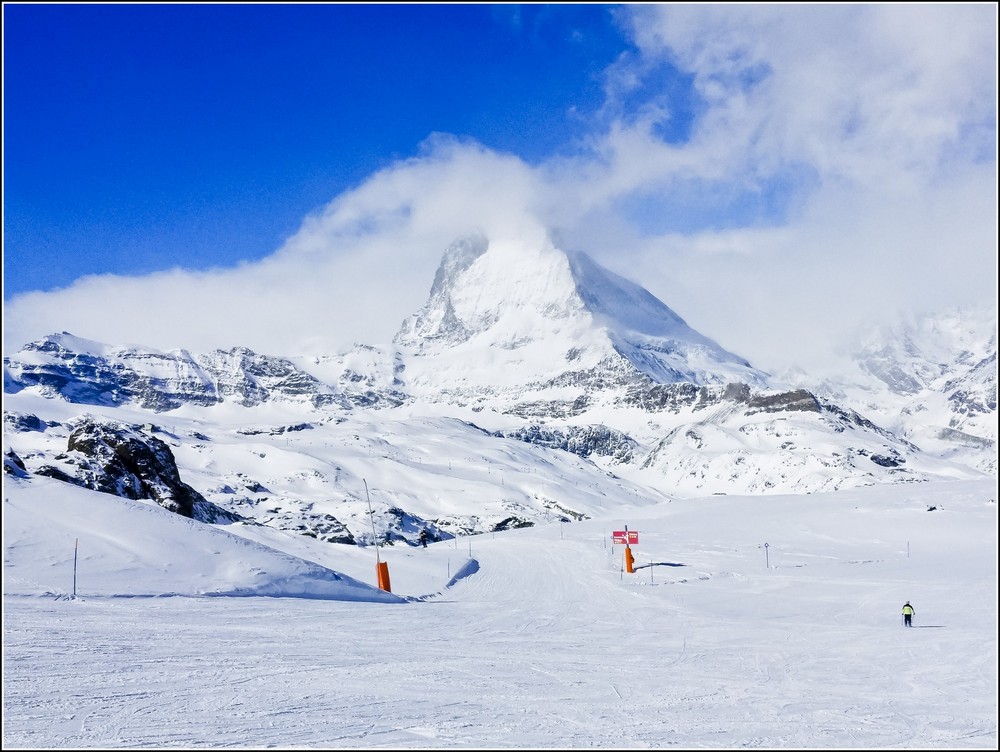 Zermatt and his Matterhorn: skiing for the first time
