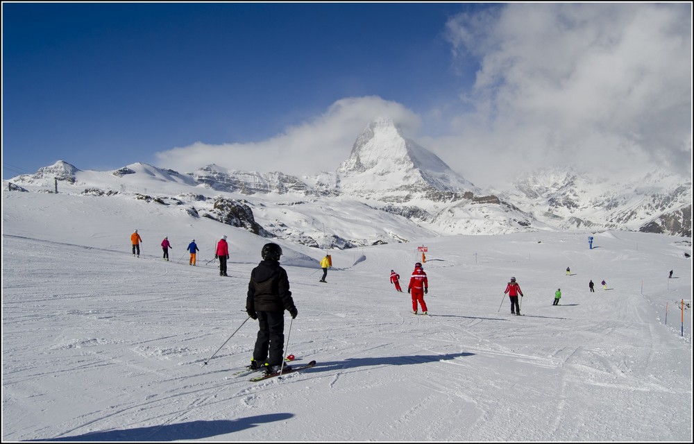 Zermatt and his Matterhorn: skiing for the first time