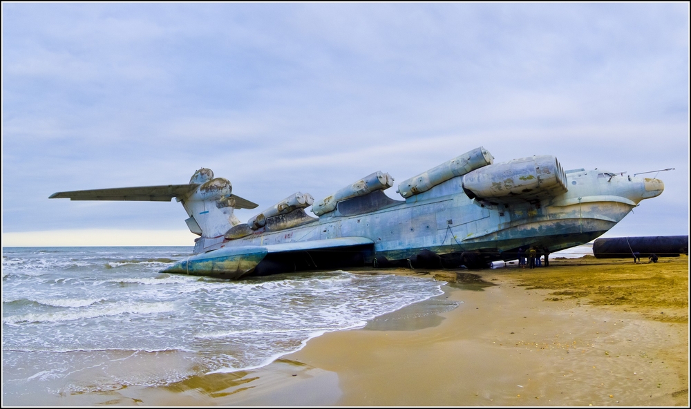 Экраноплан Лунь под Дербентом