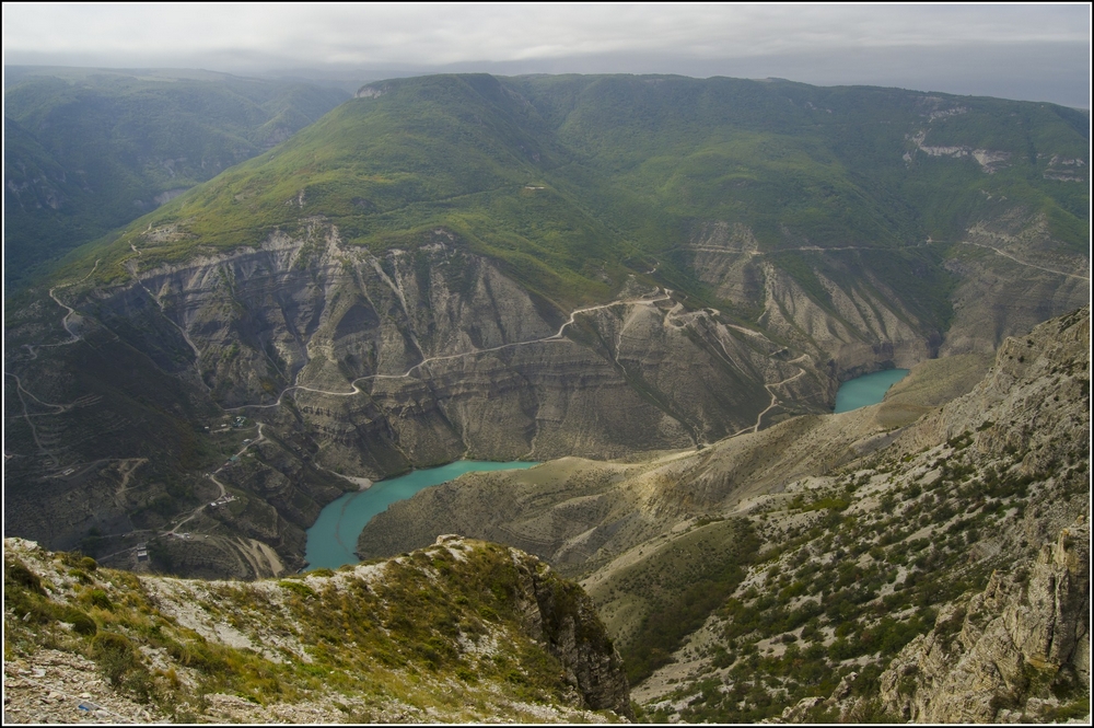 Сулакский каньон, вид сверху