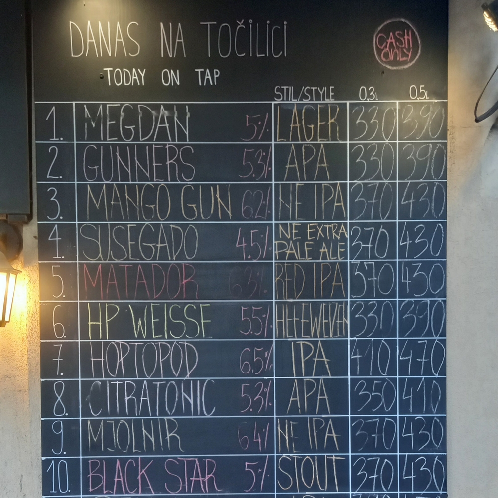 Beer price in Serbia