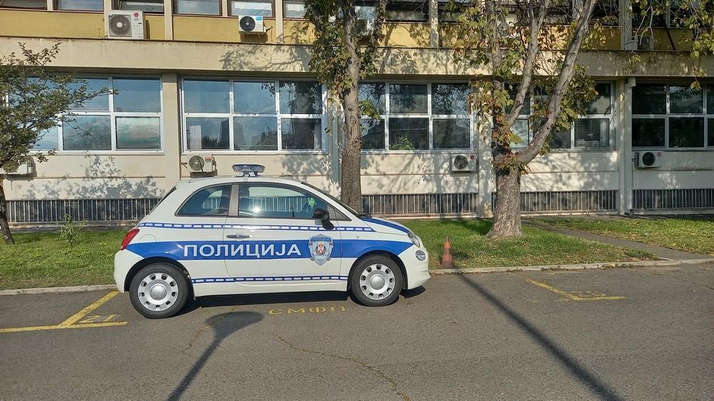 Police car Fiat 500 in Serbia